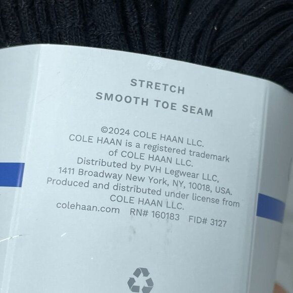 Cole Haan Mens Casual Dress Socks 6 Pairs Black & Gray Size 7-12 Stretch a0645 - Picture 3 of 4